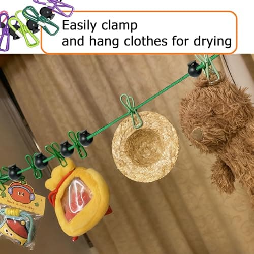 BaiMoure Retractable Laundry Line, 1.7-3.6m Elastic Travel Clothesline — view 6