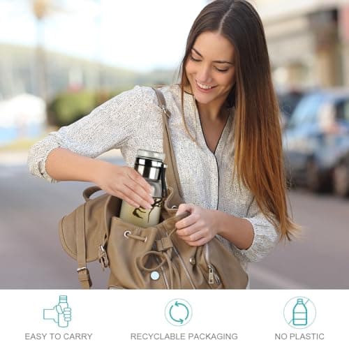 flintronic Glass Water Bottle-1 Liter, Borosilicate Glass Drink Bottle with Stainless Steel Filter, Leak-proof & BPA Free, Tea/Fruit Infuser for Home, School, Travel — view 5