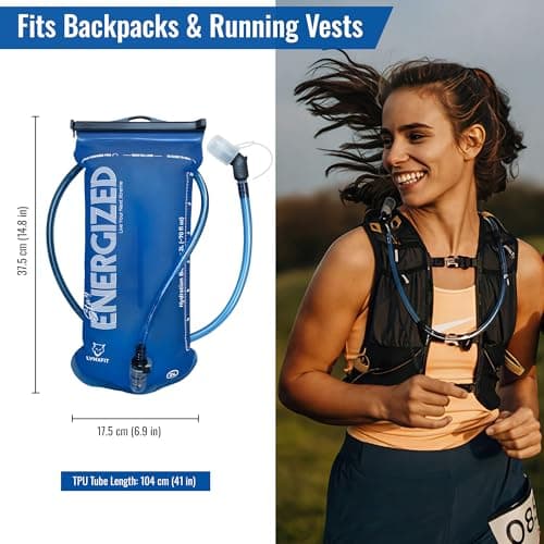 LYNXFIT Hydration Bladder 2L with Magnetic Tube Clip – BPA-Free, Odorless Water Bladder with Food-Grade TPU & Premium TPU Tube, Leakproof Hydration Pack Reservoir for Hiking, Running, Cycling, Camping — view 2
