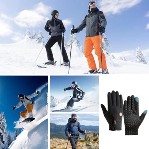 Waterproof Ski Gloves Insulated Breathable Touch Screen Compatible — view 4
