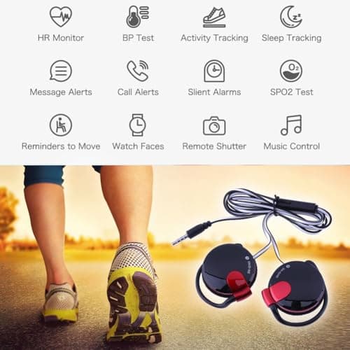 syayw Clip Type Earphones Wired - 3.5mm Ear Hook Fitness Earbuds For — view 4