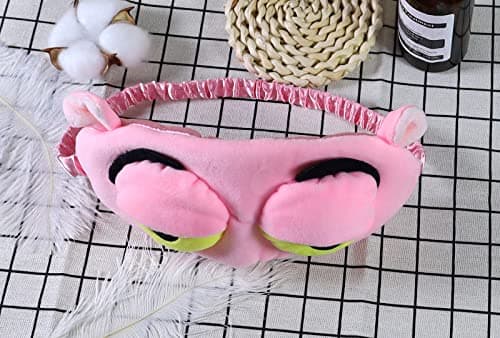 Apanphy® Pink Frog 3D Contoured Sleep Mask, Polyester, SLEEP_MASK, 20 cm x 10, Elastic Strap — view 4