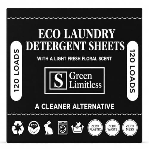 Green Limitless Eco Laundry Detergent 120 Sheets (Loads) with A Light Fresh Floral Scent. All the benefits of a liquid detergent, washing powder, or washing pods without any of the drawbacks.