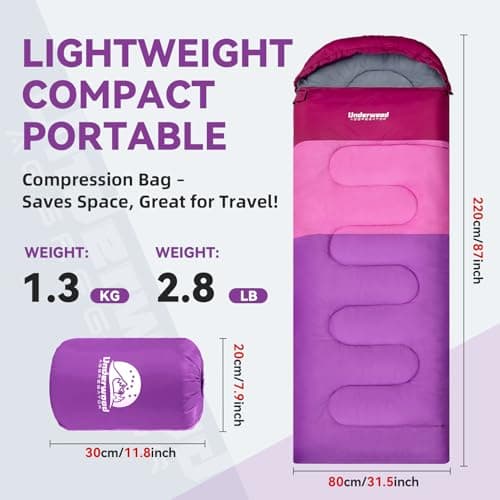 Lightweight 3-4 Season Sleeping Bags for Adult and Kids, 1.3kg Camping Bag — view 2