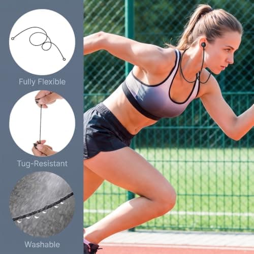 2 Pcs Earplug Lanyard, Silicone Cord for Ear Plugs, Ear Bud String — view 2