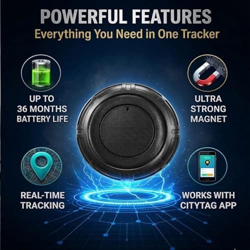 GPS Tracker for Cars – Car Tracker No Monthly Fee, Real Time GPS Tracker Vehicle Tracking Device, Mini Magnetic Hidden GPS Car Tracker UK, For Kids, Vans & Motorcycles, iOS & Android Compatible — view 2
