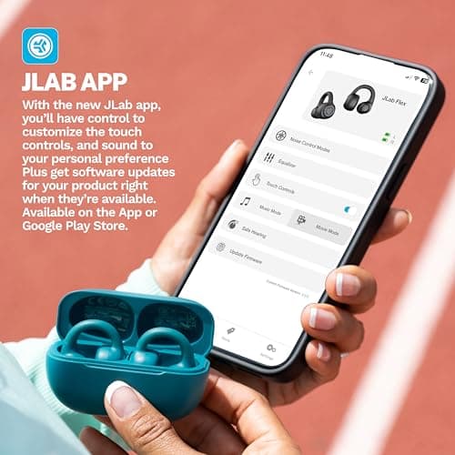JLab Flex Open Ear Earbuds - Bluetooth Multipoint, Teal — view 6