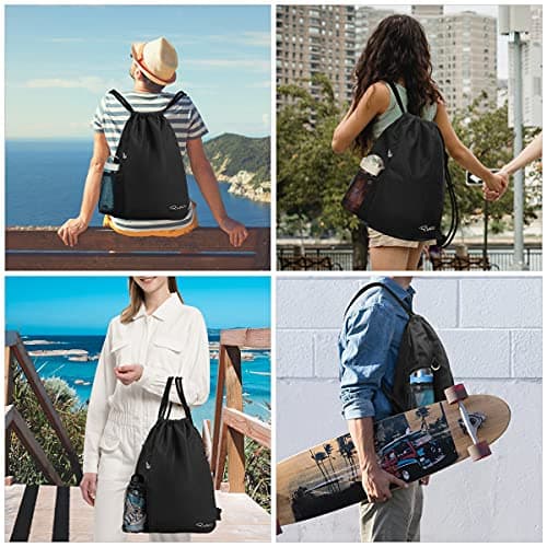 RYACO Waterproof Drawstring Backpack, Swimming Sports Gym Bag — view 6
