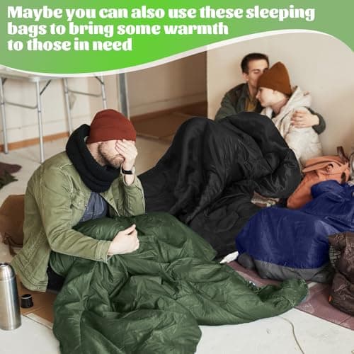 Macarrie 6 Pack Sleeping Bags for Adults Sleeping Bags Warm Envelope Sleeping Bags Lightweight Waterproof Sleeping Bags with Compression Sack for Outdoor Camping Backpacking Hiking (Dark Colors) — view 4