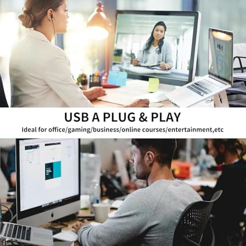 AIAUXA USB Headset for Laptop PC, Headphones with Microphone for Computer — view 6