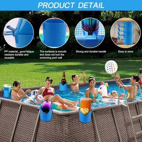 Pool Cup Holders - Spill-Proof Ground Mount | 4 Pack — view 5