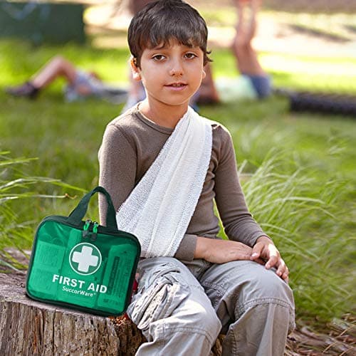200 Pieces First Aid Kit with Hospital Grade Medical Supplies - Includes Emergency Blanket, Bandage, Scissors - Great for Home, Outdoors, Office, Car, Travel, Camping, Hiking, Boating (Green) — view 6