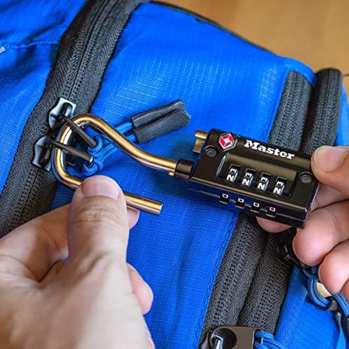 Master Lock Padlock, Set Your Own Combination TSA Accepted Luggage Lock, 1-5/16 in. Wide, 4696D — view 3