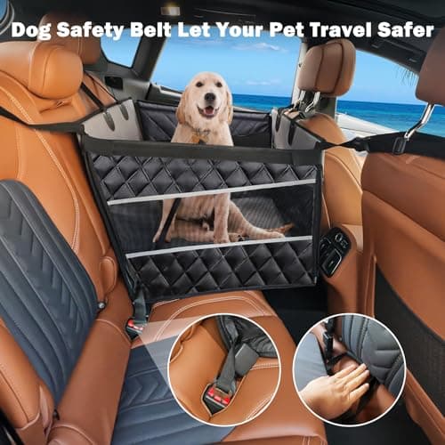 MIXJOY Large Dog Car Seat for Dogs, Waterproof Car Back Seat, Up to 68kg — view 2