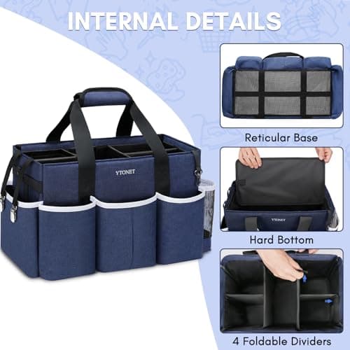 Ytonet Cleaning Bag, Cleaning Caddy Bag with Foldable Dividers — view 3