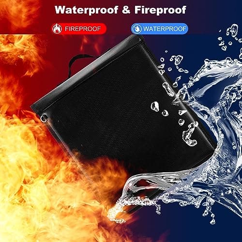 Extra Large Faraday Bag with Handle, 13'' X 10'' Faraday Cage for Laptops & Tablet, Waterproof & Fireproof Faraday Key Fob Protector, Anti-Theft Faraday Bag for Phones, RFID Signal Jammer Blocker — view 3