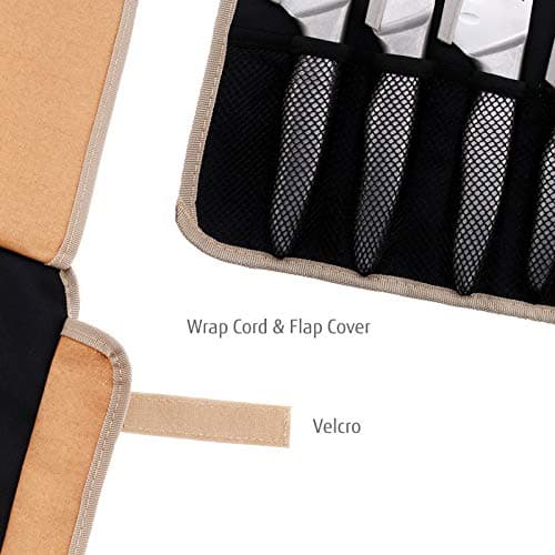 hecef Portable Kitchen Knife Set - Roll Bag for Camping & BBQ — view 4