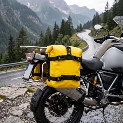Luocute 8L 2Gal Motorcycle Crash Bar Bag (Yellow) — view 3