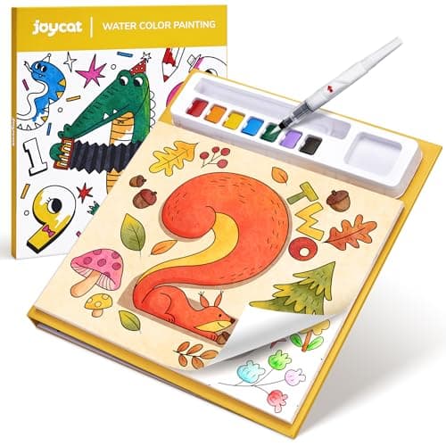 JoyCat Paint with Water Coloring Books for Toddlers (Light Yellow)