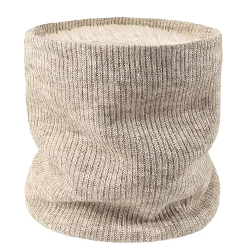 Fleece Neck Warmer Thermal Snoods, Windproof Thermal Knitted Neck Snood