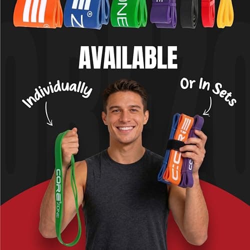 Resistance Bands for Working Out, Long Pull Up Assistance Band for Men & Women, Heavy Duty Loop Exercise Band for Strength Training, Powerlifting, Mobility, Stretching, Yoga, Pilates & Physio — view 6