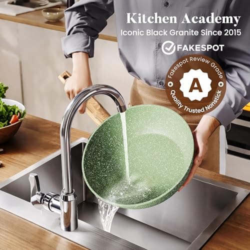 Kitchen Academy 17Pcs Pots and Pans Set Non Stick, Induction Hob Pan Set — view 4