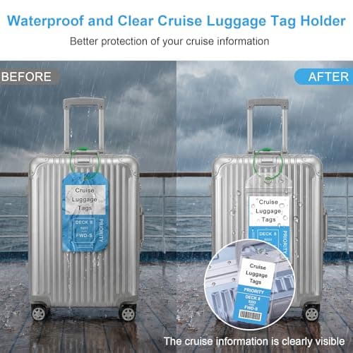 2026 Cruise Essentials Kit, 4 Cruise Luggage Tag Holder + 2 Cruise Lanyard — view 4