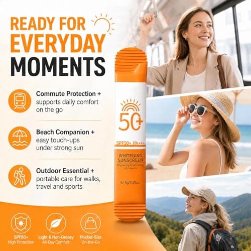Travel Sun Cream Travel Size Sunscreen SPF 50+ Mini Sun Cream for Face & Body, Waterproof & Non-Greasy, No White Cast, Lightweight UV Protection for Daily Use, 24PCS — view 3