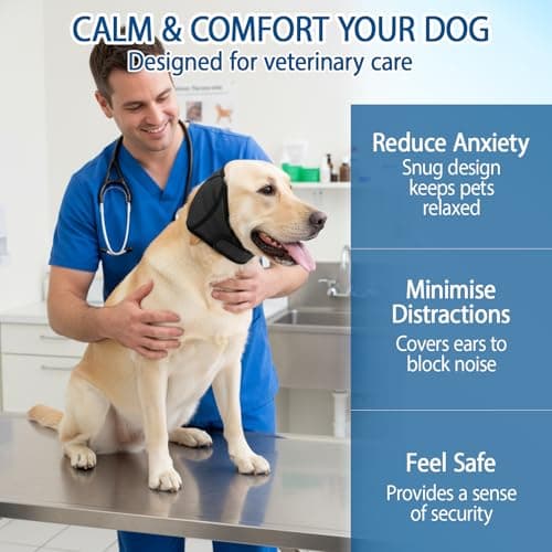 SurPse Dog Ear Muffs - Noise Cancelling & Dog Comb for Grooming - Anxiety Relief Ear Protection, Dog Brush for Shedding, Perfect for Fireworks & Travel — view 3
