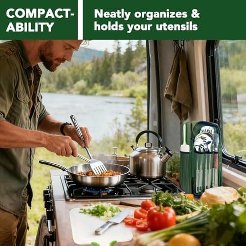 E EASTSTORM Camping Accessories Kitchen Utensil Set — view 4