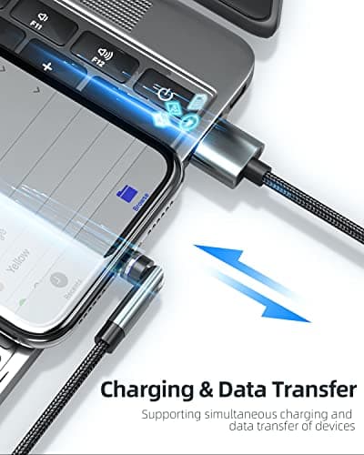 Kuulaa Magnetic Charging Cable 2 Pack (1M+2M) 360°& 180° 3-in-1 Data Transfer Charger Cable 3A USB C for iPhone/Samsung/Micro USB Devices — view 5
