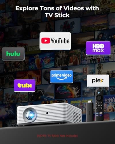 Mini Projector for iPhone, ELEPHAS Portable Projector for Bedroom — view 3