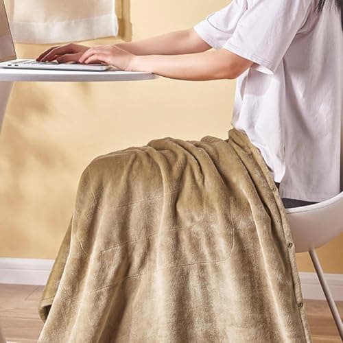 Cordless Heated Blanket,USB Rechargeable Cordless Heated Blanket, Portable USB Powered H-eated B-lanket,H-eated Throw B-lanket,Washable Electric Throw,For Family,Nap,Travel — view 3