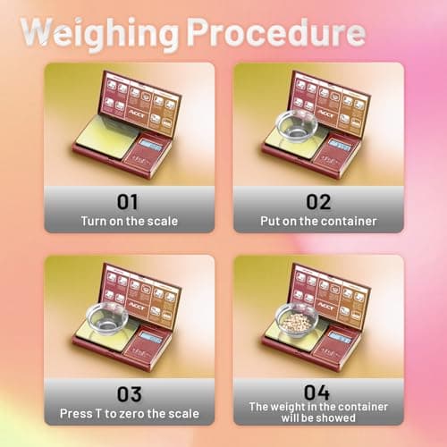 ACCT Digital Pocket Scale, Mini Scales, 0.01g x 500g, Jewely Scale, Gram and oz 6 Units, Tare, Accurate Jewellery Scales (Pink) — view 3