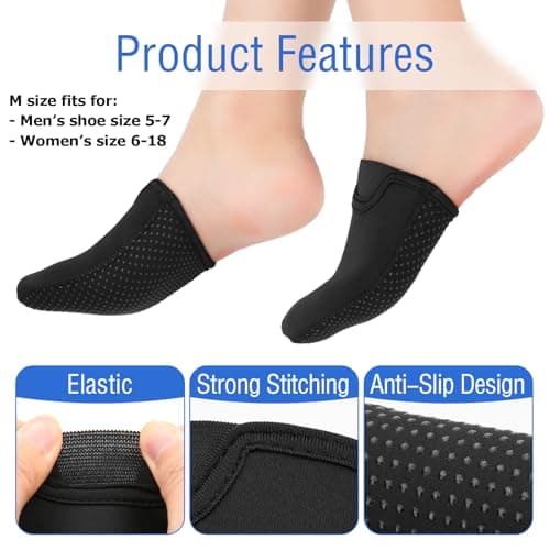 2 Pcs Neoprene Toe Warmers Sleeve Ice Bath Toe Covers for Men Women, Medium — view 3