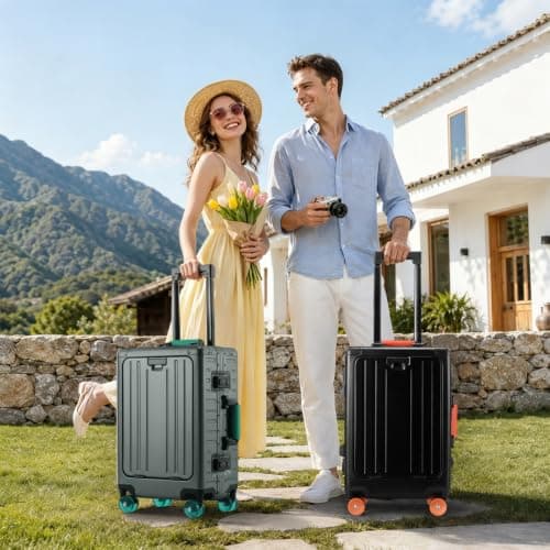 AIWEINY All Aluminium Suitcase Carry On Luggage Hard Shell Cabin — view 6