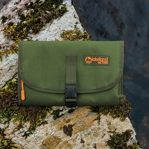Lakeland Active Eskdale Fold Out Hanging Travel Toiletry Bag for Men & Women - Moss Green — view 5