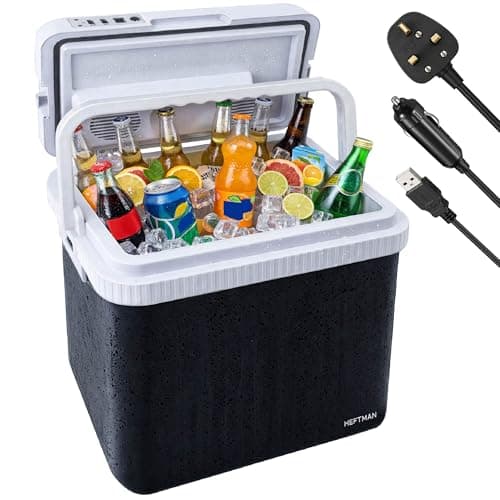 HEFTMAN 24L Electric Cool Box - Electric Cooler Box 12V 240V