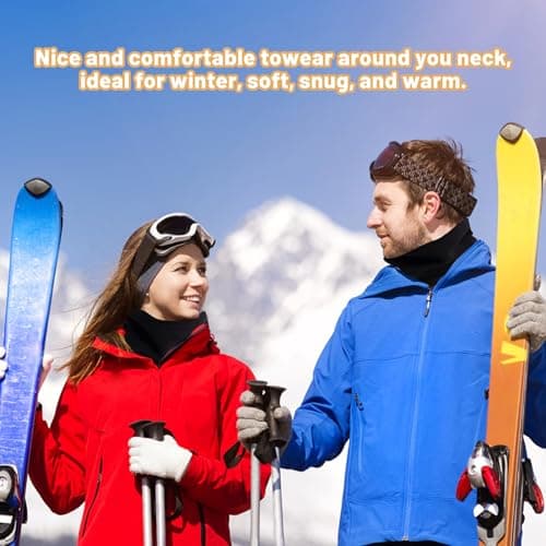 FEIKELUN Winter Snoods for Men Women Neck Warmer Fleece Ski Neck Gaiter — view 5