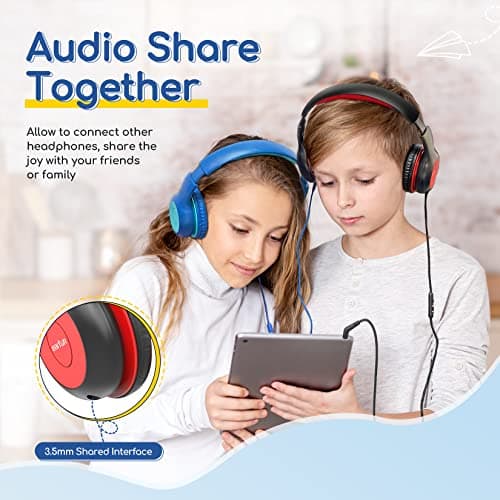 EarFun Kids Headphones Wired with Mic, 85/94dB Volume Limit — view 6