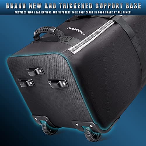 CHAMPKEY Premium Soft Padded Golf Travel Bag Flight with Wheels - 1200D Premium Oxford Fabric Golf Travel Cover — view 6