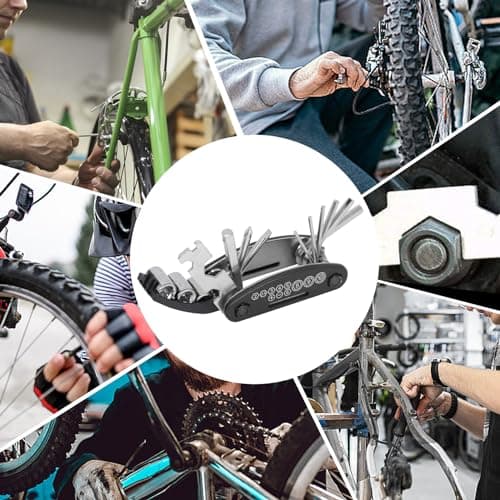 GothicBride Bicycle Repair Kit, Bicycle Tool, Repair Kit with 16 in 1 Multi Tool and Accessories, Removable Repair Kit, Bicycle Tool for Travel — view 4