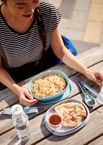 Mepal – Cutlery 3-piece Set Ellipse – Cutlery Set On The Go - Consists of A Knife, Fork & Spoon - Cutlery Set with Travel Case – Stainless Steel - Nordic Blue — view 5