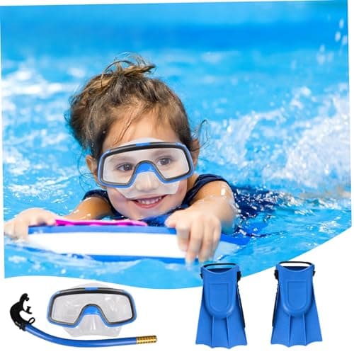 Kids Snorkel Set Adjustable Ergonomic Non-slip Snorkeling Gear High Transparency Kid Snorkel Set Includes Goggles, Fins, Tube Kids, Snorkeling Gear for — view 6