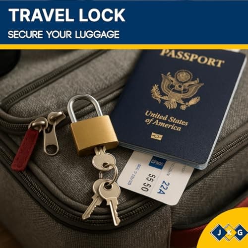 3 x 20mm Small Padlocks with Keys - Solid Brass | Small Gym Locker Padlocks, Travel Luggage Padlock, Lock for Jewellery Box, Cupboards, Tool Box, Suitcases - Mini Indoor Outdoor Locks (9 Keys) — view 4