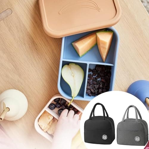 OYUUJII 2 Pcs Foldable Insulated Lunch Bag with Insulated Aluminum Foil — view 4
