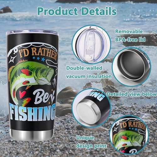 Meng Jiaran Fishing Gifts Set for Men Funny Mens Socks Hat Mug Gift Box — view 3