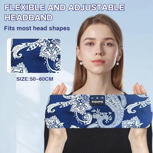 Flintronic Sleep Headphones, Headband Sports Headphones, Bluetooth Wireless Sleep Earphone with Ultra-Thin HD Stereo Speakers, Suitable for Sports/Side Sleep/Yoga/Fitness/Relaxation — view 5