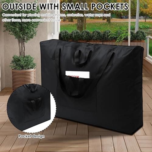 Oxford Cloth Rollator Travel Bag Foldable Wheelchair Storage Bag Dust proof Waterproof Walker Travel Bags With Reinforced Handle for Outdoor Trip(Small) — view 4