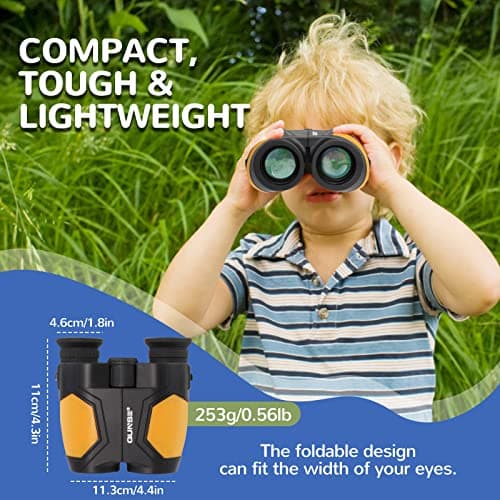 QUNSE Compact Mini Small Binoculars 12x25 for Kids and Adults — view 6